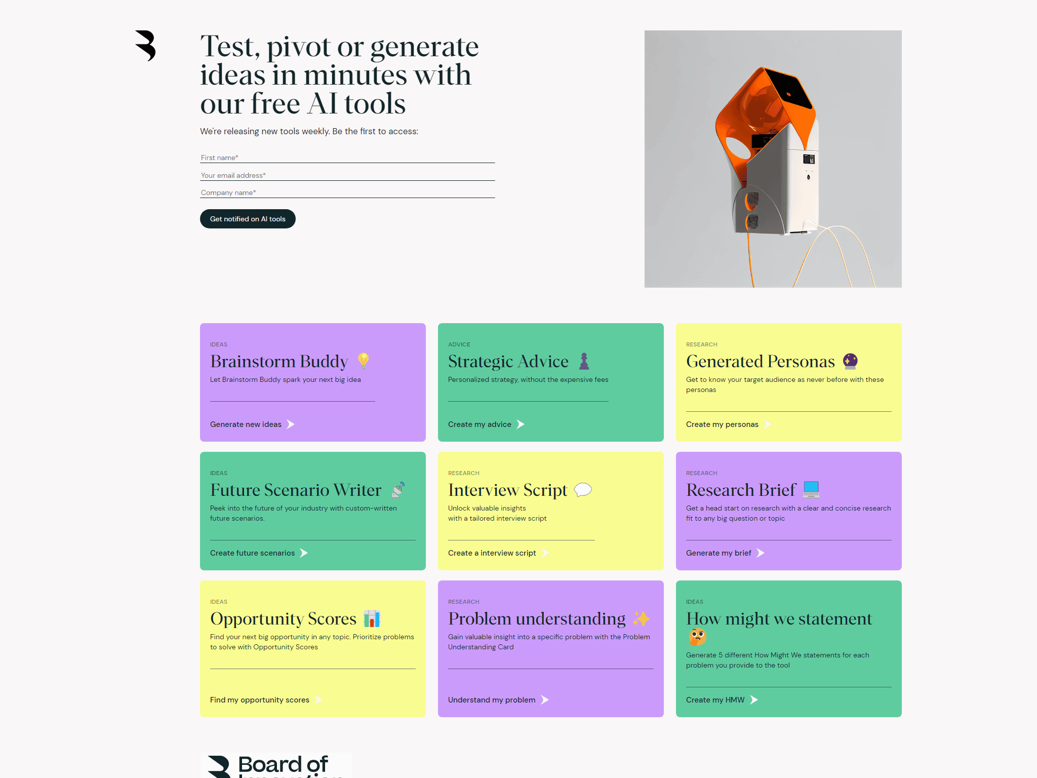 AI Toolbox for Innovators